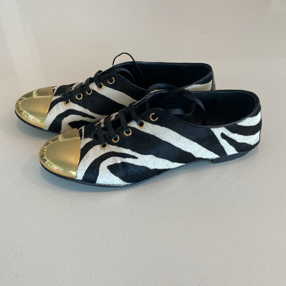 Giuseppe Zanotti Zebra Snaeakers with Brass Toe Cap- 38 - Picture 2 of 4